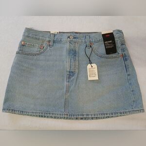 Levi's Icon Light Blue Mini Skirt Size 32